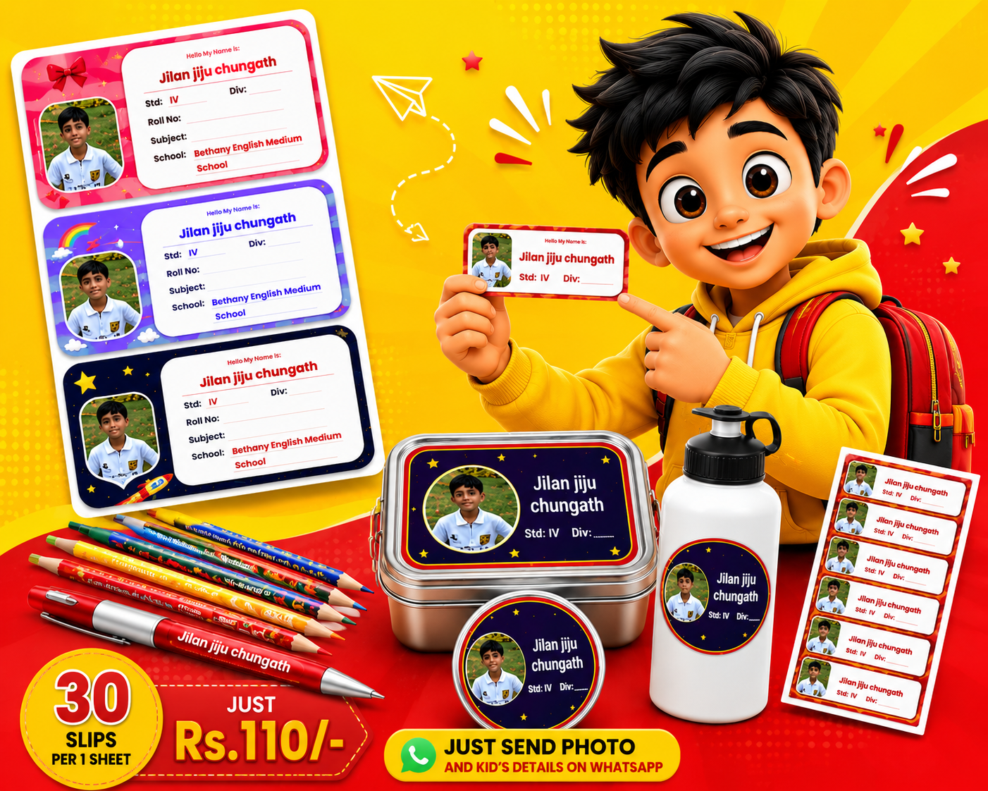 Customised Name Slips