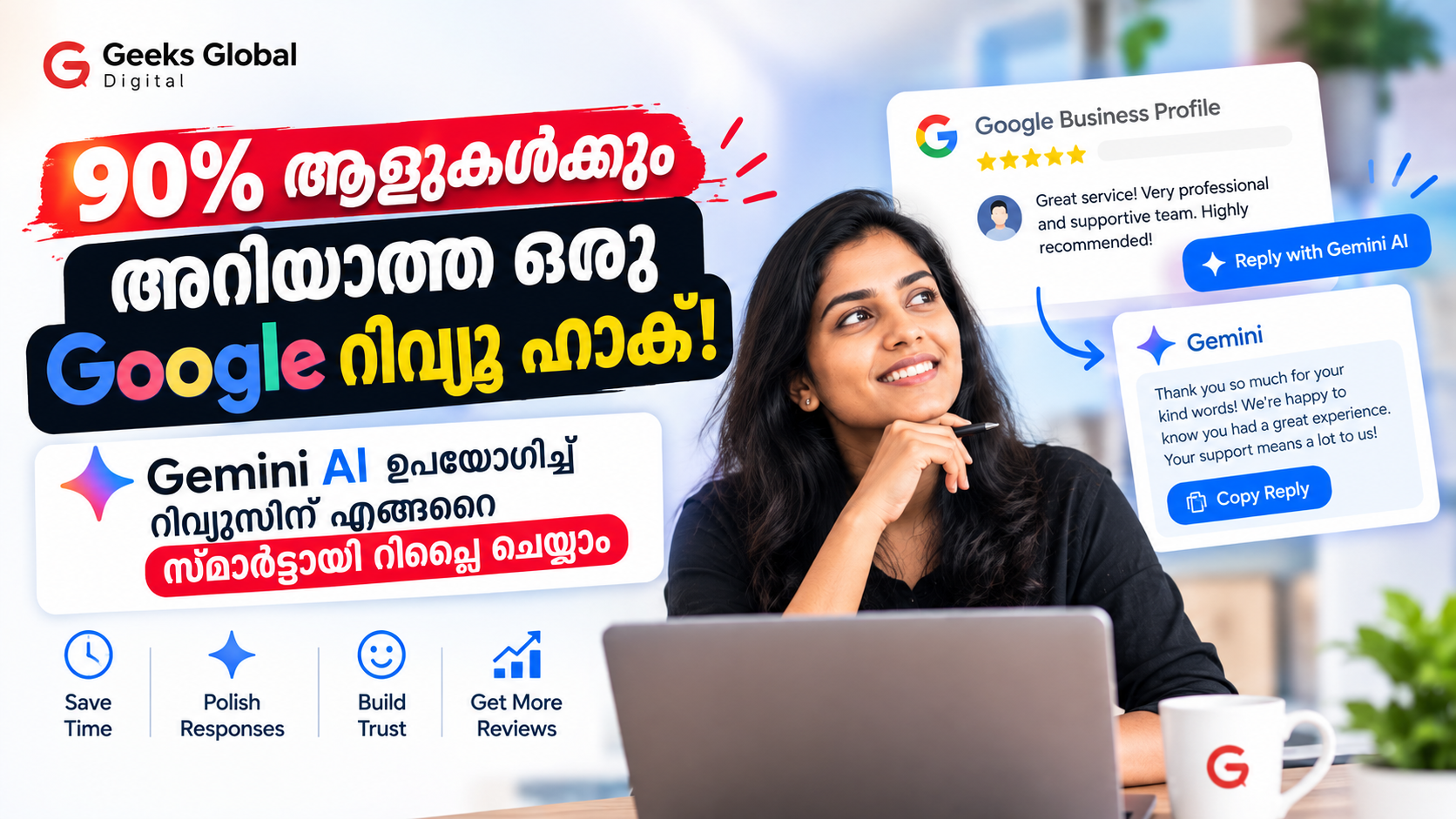 reviews reply with Gemini AI